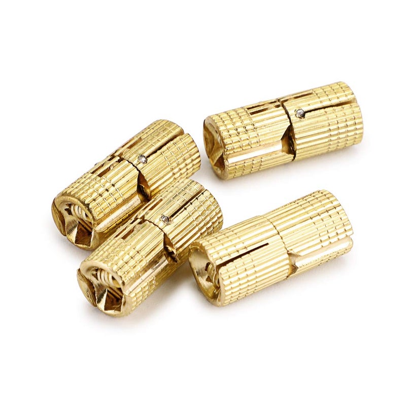 OwnMy 10mm Hidden Brass Barrel Hinges 4PCS, Concealed Box Hinge Invisible Furniture Hinge 180 Degree Opening Angle Cabinet Hinges for DIY Jewelry Box Hand Craft - Image 4